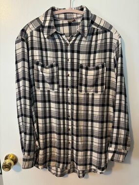 Pilcro Plaid Quiet Luxury Butter Soft Feminine Coquette Girly Button-Down Shirt